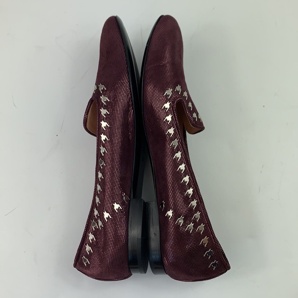 Ballin Metallic Burgundy Wine Loafer Flats NWOT size 8 - Picture 5 of 8